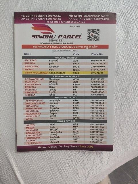 SINDHU PARCEL SERVICES